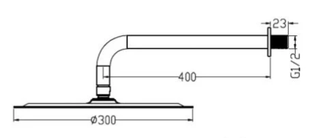BOHEME Uno Tepe Duşu 464/464-2-MW Topshower