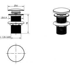 BOHEME Lavabo Gider Bas-Aç Taşma Delikli 612-2-CB