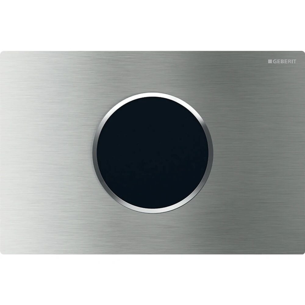 GEBERIT 115.906.SN.6 Sigma 10 Fotoselli Kapak, 12 cm Gömme Rezervuar İçin Fırçalanmış Parlak Krom, 12 cm