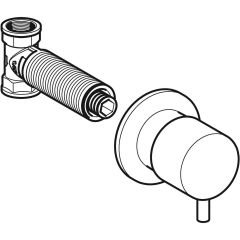 GEBERIT 616.004.21.1 Ankastre stop valf seti, yuvarlak, parlak krom