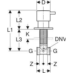 GEBERIT 616.004.21.1 Ankastre stop valf seti, yuvarlak, parlak krom