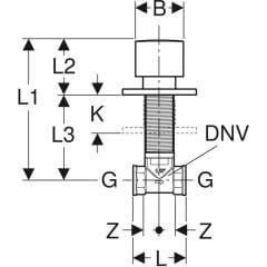 GEBERIT 616.008.21.1 Ankastre stop valf seti, kare, parlak krom