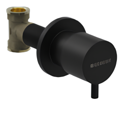 GEBERIT 616.004.14.1 Ankastre stop valf seti, yuvarlak, mat siyah