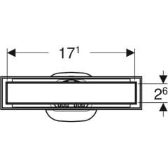 GEBERIT 154.455.00.1 CleanLine20 Duş Kanalı Kapağı Paslanmaz Çelik / Kişiselleştirilebilir