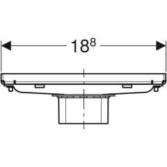 GEBERIT 154.455.00.1 CleanLine20 Duş Kanalı Kapağı Paslanmaz Çelik / Kişiselleştirilebilir