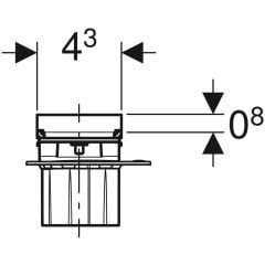 GEBERIT 154.455.00.1 CleanLine20 Duş Kanalı Kapağı Paslanmaz Çelik / Kişiselleştirilebilir