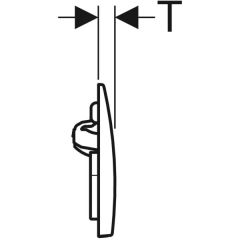 GEBERIT Alpha20 Kumanda Kapağı  - Çift basmalı ALPHA20 MAT KROM 115.040.46.5
