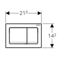 GEBERIT Alpha30 Kumanda Kapağı  - Çift basmalı ALPHA30 PİRİNÇ 115.055.QE.1