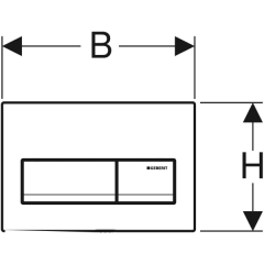 GEBERIT Kumanda Kapağı  - Çift basmalı ALPHA50 SİYAH 115.060.DW.1