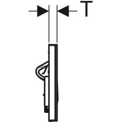 GEBERIT Kumanda Kapağı  - Çift basmalı ALPHA50 SİYAH 115.060.DW.1