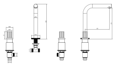 BOHEME Elegante 3'lü Lavabo Bataryası