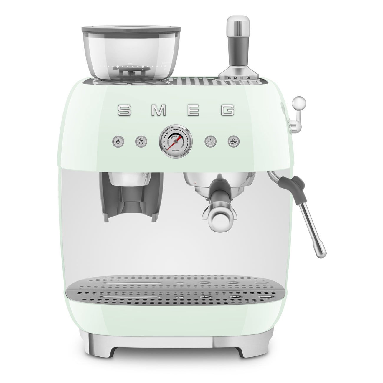 ÖĞÜTÜCÜLÜ ESPRESSO KAHVE MAKİNESİ PASTEL YEŞİL ÖĞÜTÜCÜLÜ ESPRESSO KAHVE MAKİNESİ