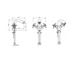 BOHEME Royal Crystal 271-Royal/CRST-B Lavabo bataryası