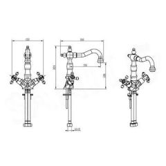 BOHEME Royal Crystal 292-Royal/CRST-B Uzun Lavabo bataryası
