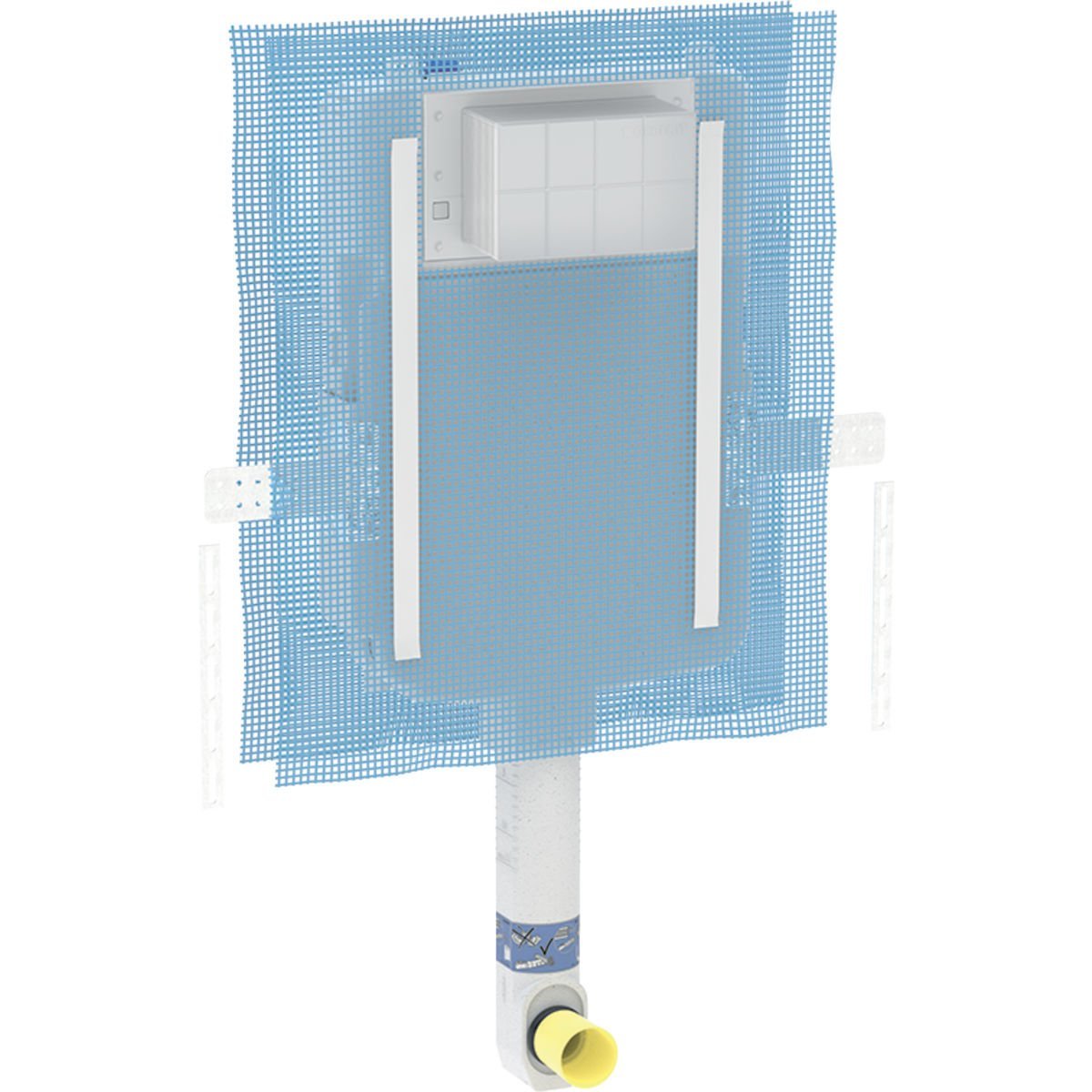 GEBERIT 109.175.00.1 Alpha Helataşı için Gömme Rezervuar 8 cm, 6 / 3 litre