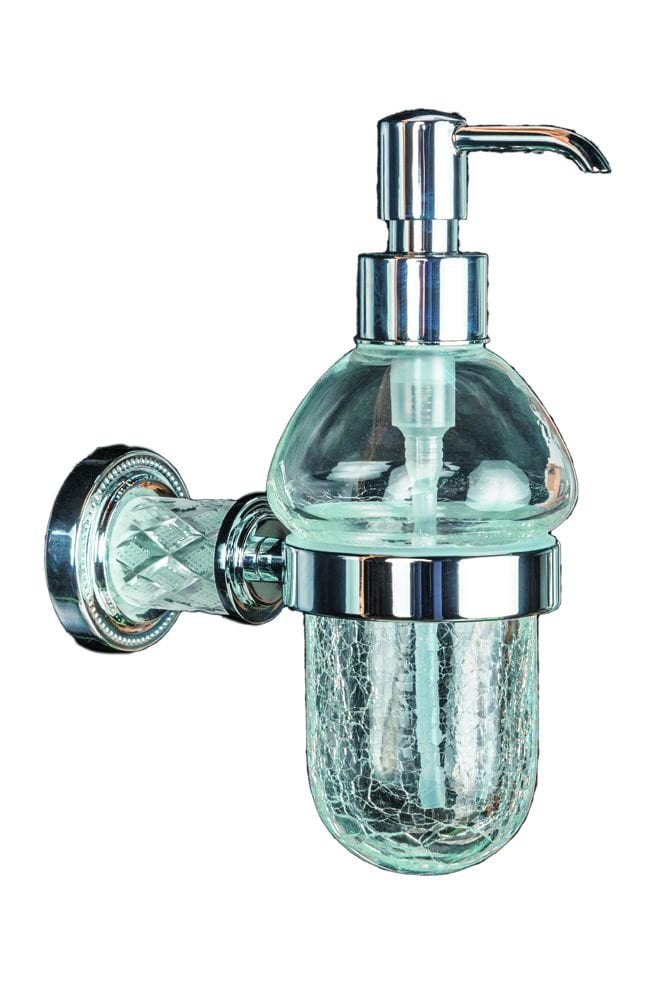 BOHEME Murano Crystal  Cam Sıvı Sabunluk 10912-CRST-CH
