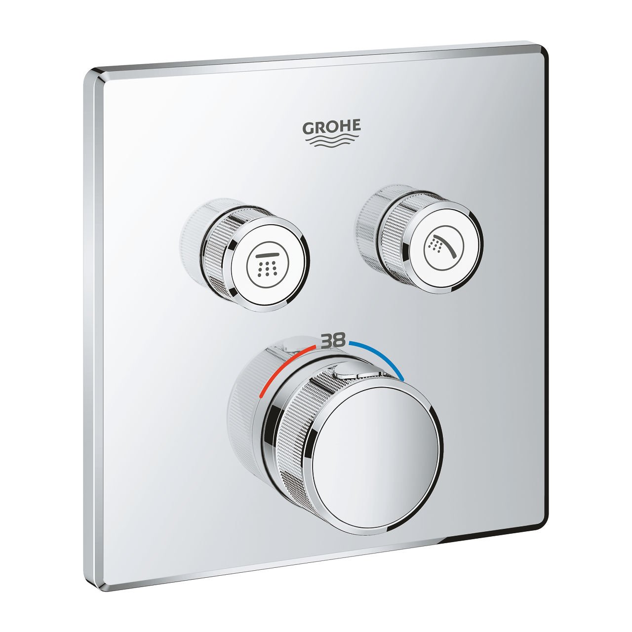 GROHE 29124000 GROHTHERM SMARTCONTROL Termostat, 2 Valfli, Ankastre Kurulum İçin