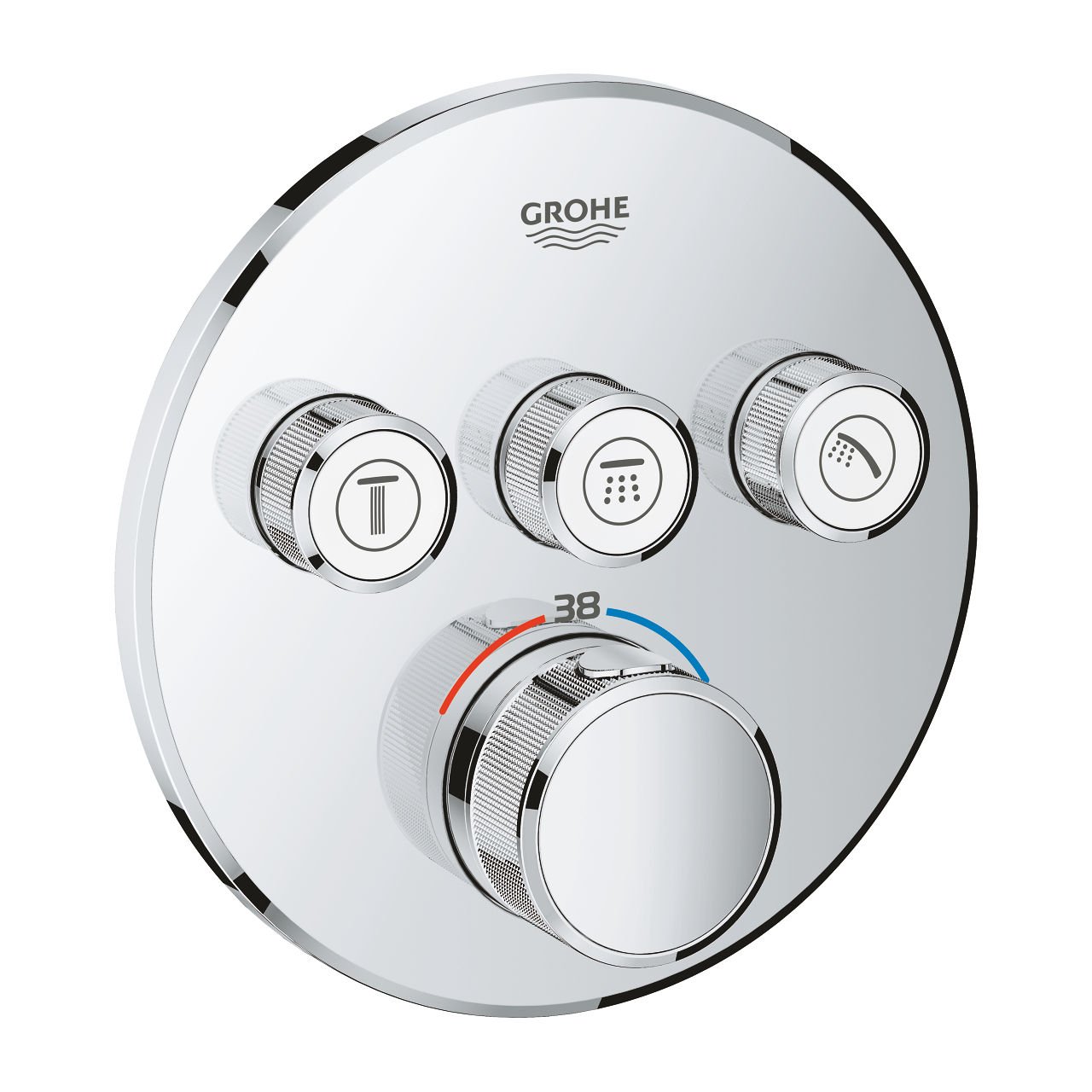 GROHE 29121000 GROHTHERM SMARTCONTROL Termostat, 3 Valfli, Ankastre Kurulum İçin