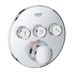 GROHE 29121000 GROHTHERM SMARTCONTROL Termostat, 3 Valfli, Ankastre Kurulum İçin