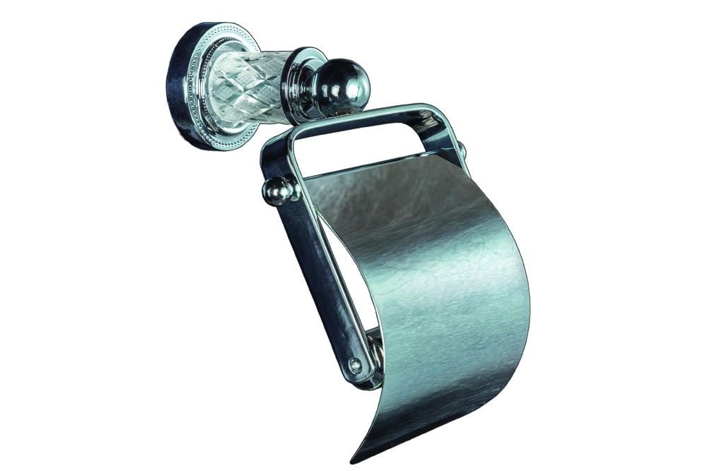 BOHEME Murano Crystal Kapalı Tuvalet Kağıt tutucu 10901-CRST-CH