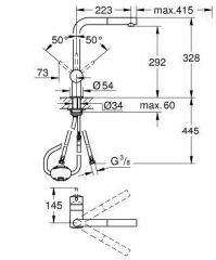 GROHE 32168000 MİNTA Tek Kumandalı Eviye Bataryası